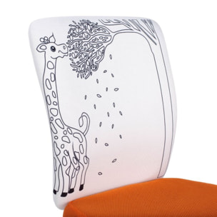 Silla de estudio infantil Píntame Naranja - Blanco