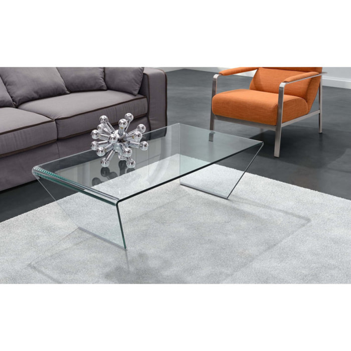 Table basse design en verre trempé - DIAMOND
