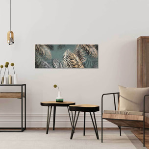 Tableau Affiche illustration feuilles d'areca - 80x30cm Toile imprimée