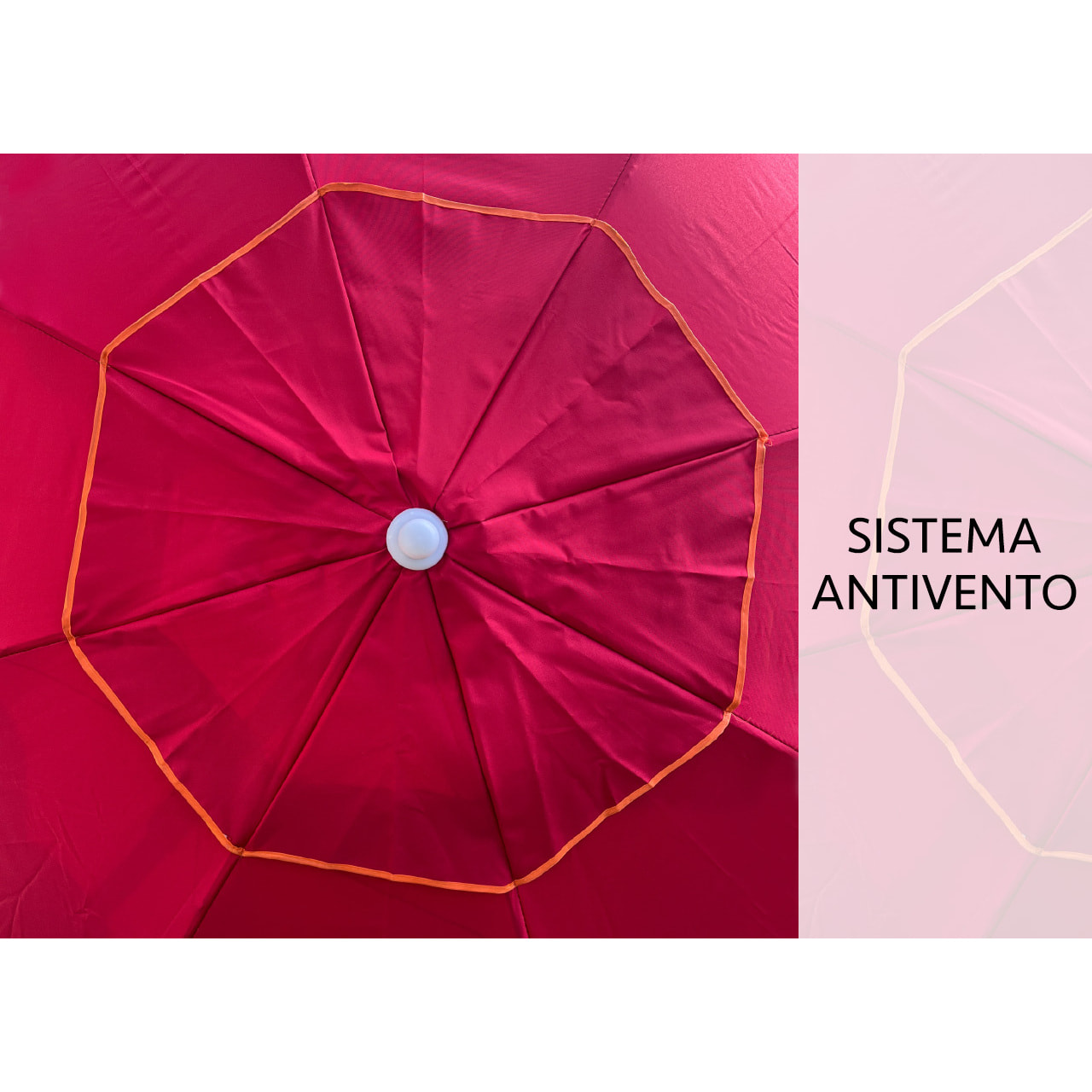 Ombrellone Spiaggia Diametro 220cm Tinta Unita Modello Caprera