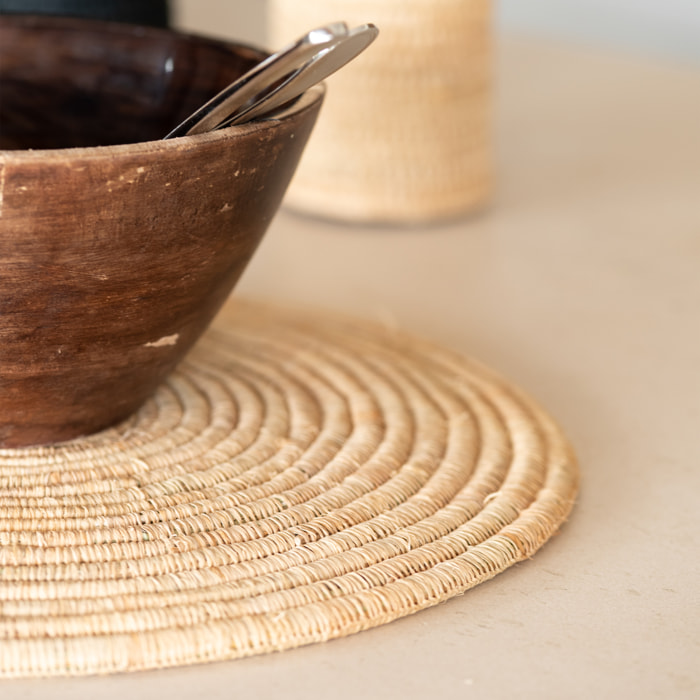 Dessous de plat en raphia - Naturel