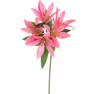 Australian Lily. Altezza 64 Cm - Pezzi 12 - 15X64X6cm - Colore: Giallo - Bianchi Dino - Lilium, Lisianthus