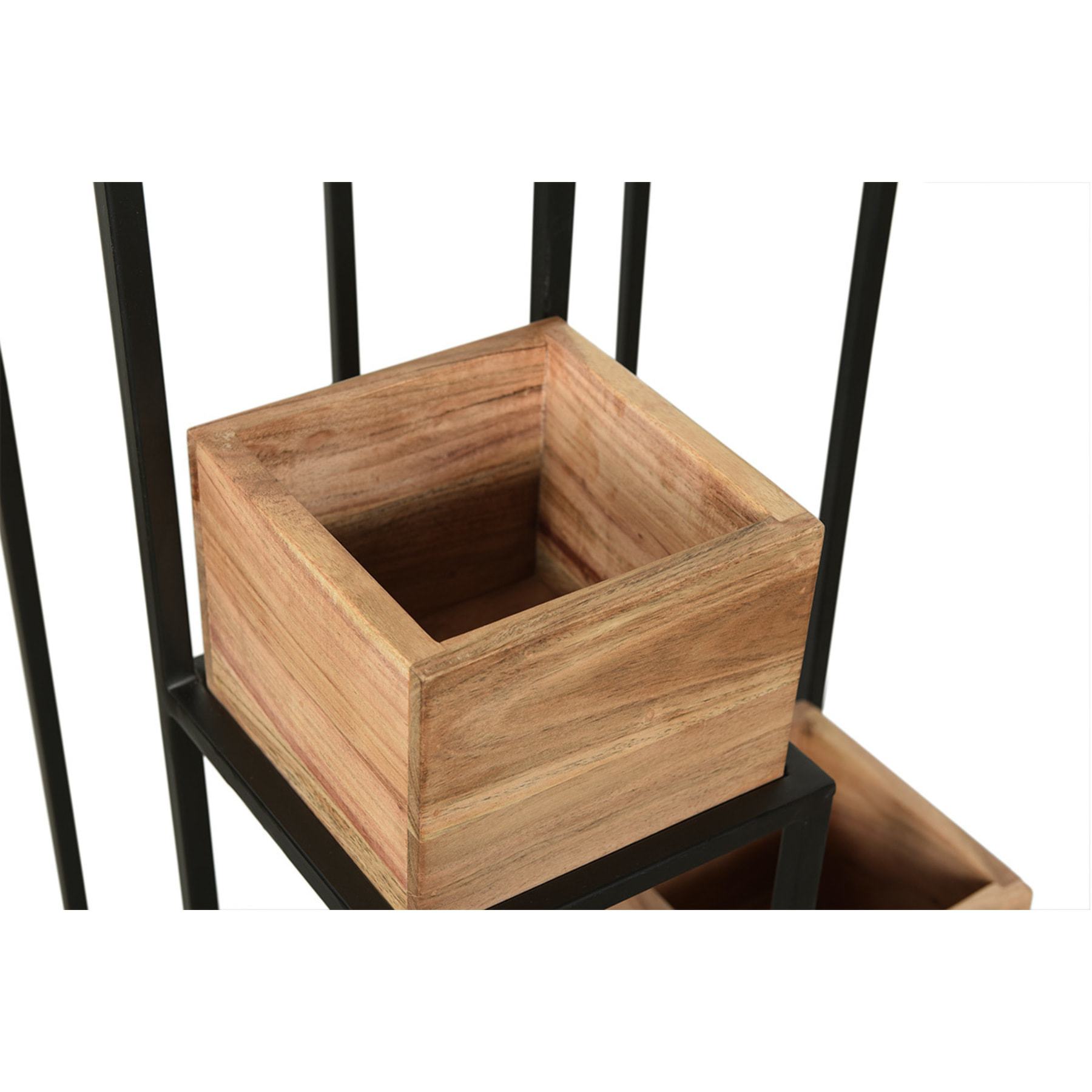 Support de plantes en bois massif et métal noir L42.5 cm PIANO