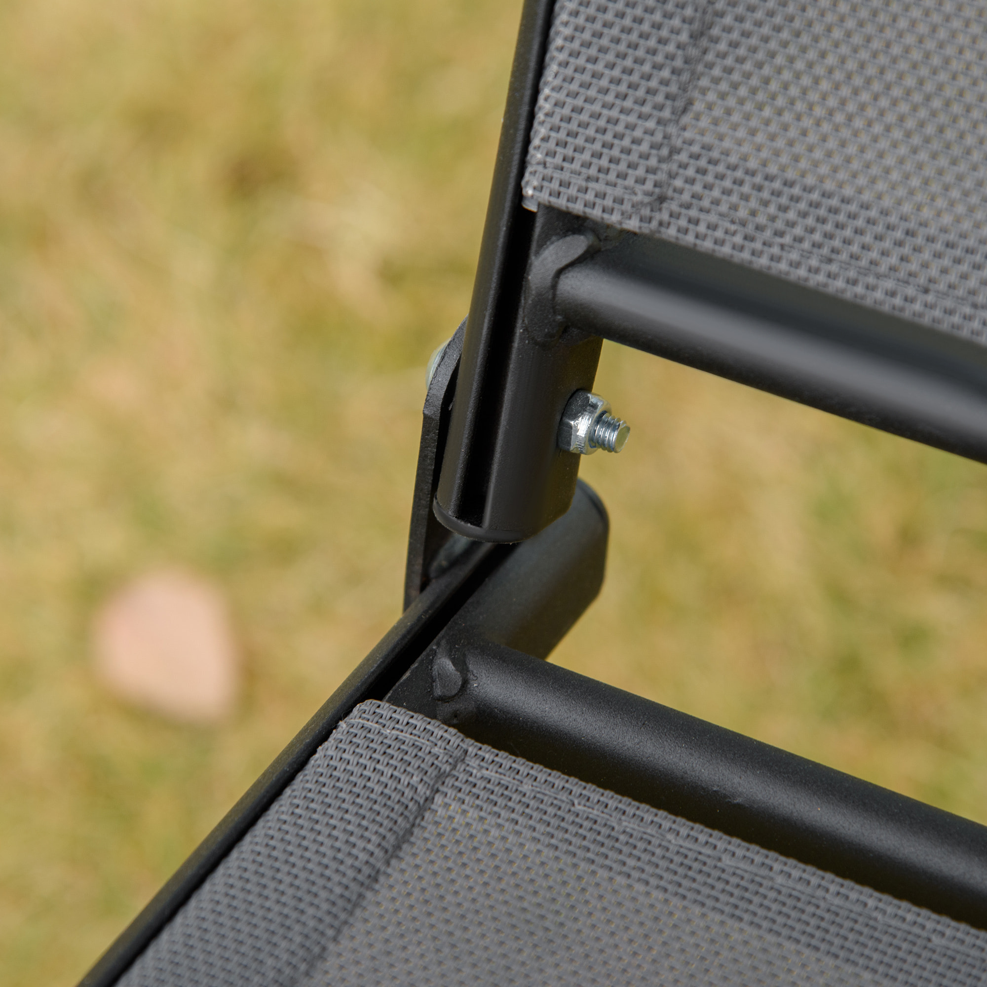 Columpio de Jardín Exterior de 2 Plazas, Balancín de Jardín Exterior con Techo Ajustable, Marco de Acero, Asientos de Textilene, para Balcón Terraza, Carga 220 kg, 140x118x162 cm, Gris Oscuro