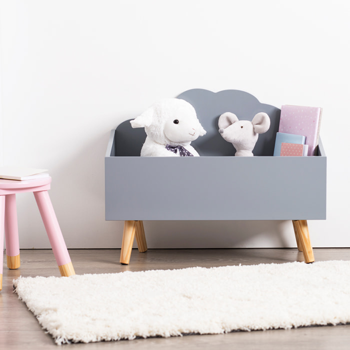 Baúl infantil "cloud" gris WellHome.