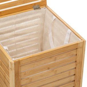 Panier à linge 65L "Sicela" bambou