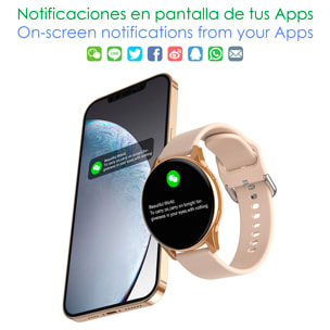 Smartwatch T2 Pro con pantalla AMOLED de 1.52", llamadas Bluetooth, notificaciones y modos de deporte.