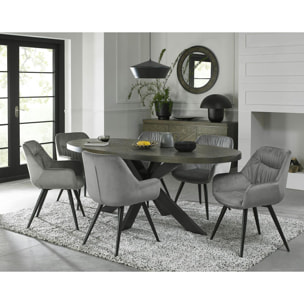 Table ovale marqueterie de chêne 200 cm ARLINGTON