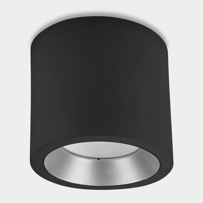 LEDS C4 Plafón IP66 Cosmos LED ø126mm LED 17.6 Blanco neutro - 4000K ON-OFF Gris urbano 1118lm