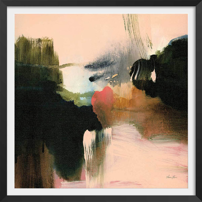 Affiche Texture brossée Affiche + cadre en bois - Noir