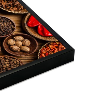 Affiche encadrée épices du monde en composition Affiche + cadre en métal - Noir