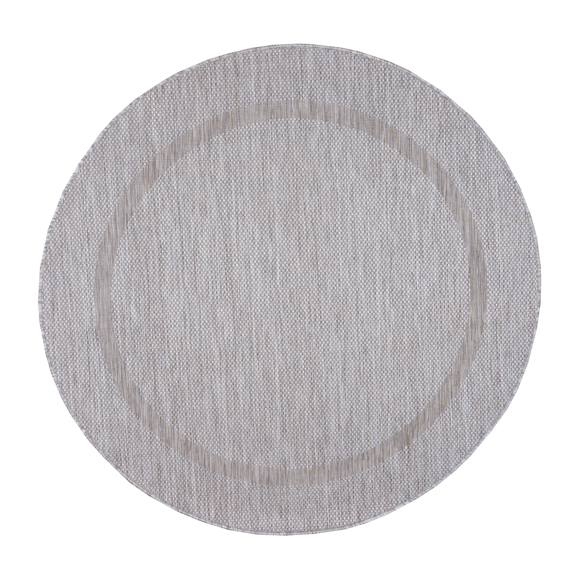 FARO - Tapis rond intérieur extérieur à motif Silver