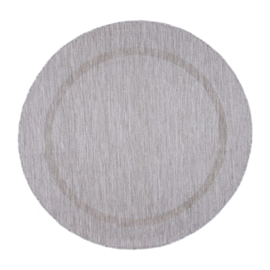 FARO - Tapis rond intérieur extérieur à motif Silver