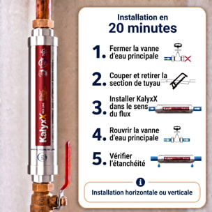 Alternative adoucisseur d'eau KalyxX Red Line 1" (IPSKXFRRG1)