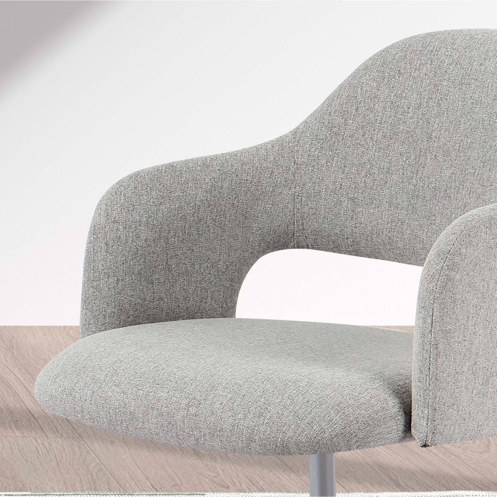 Silla de estudio Mia tela gris 81x58x58 cm