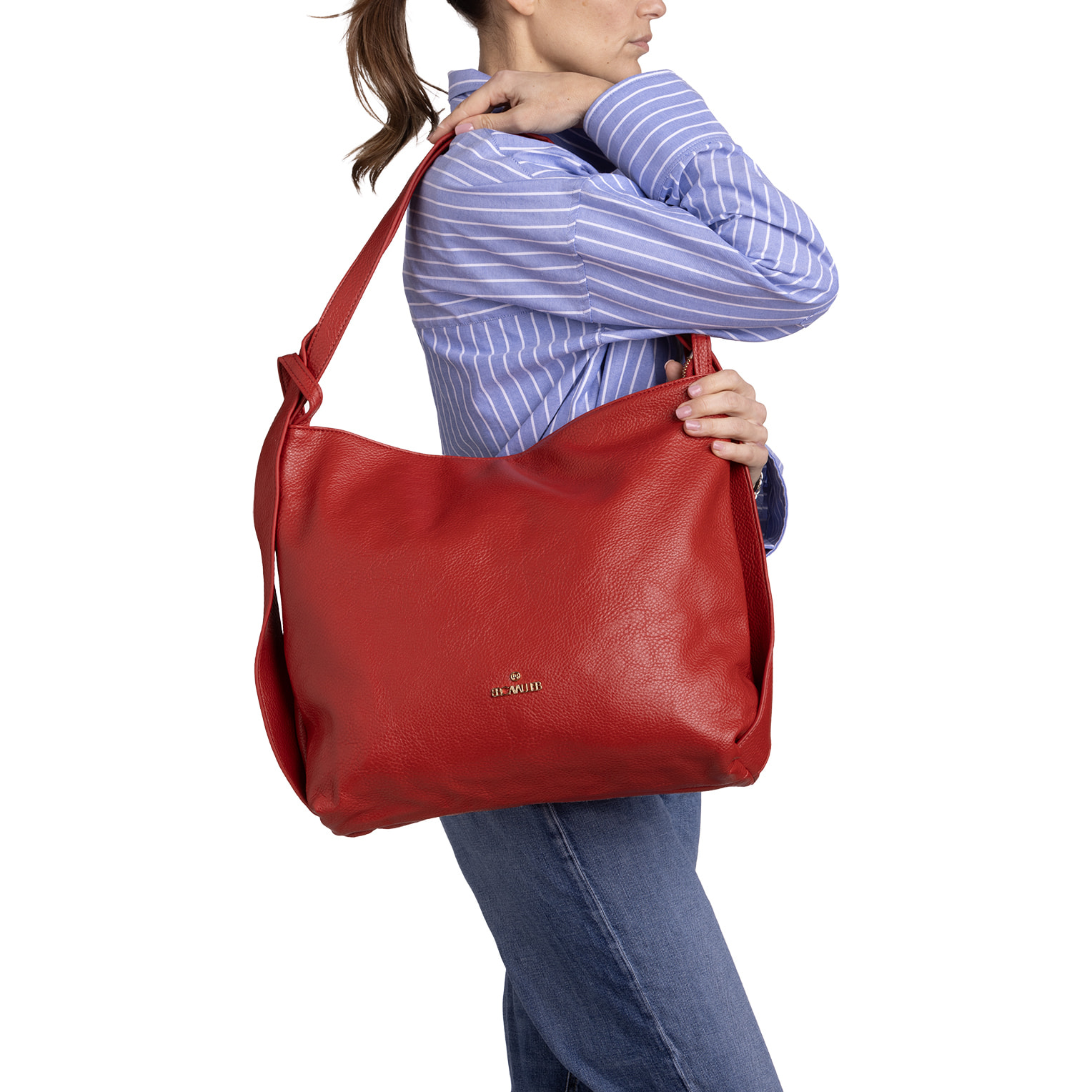Borsa a spalla  da donna ecopelle Prodotto Vegano 40x33x11 cm