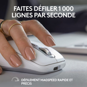 Souris sans fil rechargeable LOGITECH MX anywhere 3S Silencieuse Pale Grey