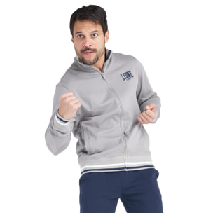 Chándal de algodón orgánico para hombre con cuello alto, línea minimalista.