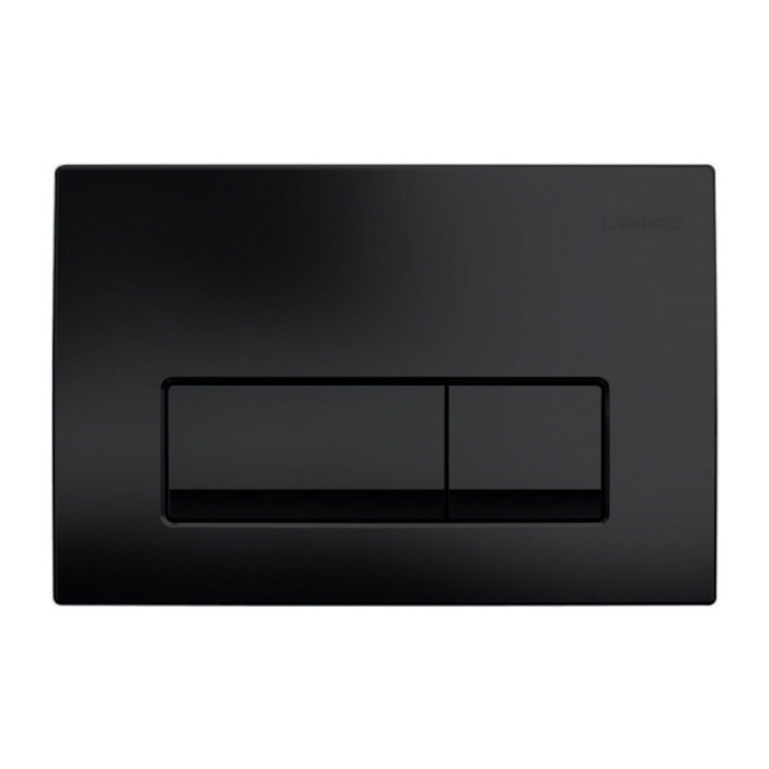 Delta 50 Plaque de commande double touche, Noir mat (115.119.14.1)