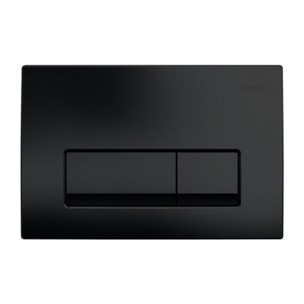 Delta 50 Plaque de commande double touche, Noir mat (115.119.14.1)