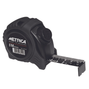 Ruban de mesure autobloquant All Black - 8 m x 25 mm - METRICA - 38148D