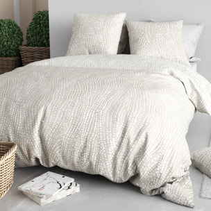 Parure Housse De Couette 3pcs 100% Coton 57 Fils NAIROBI