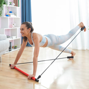 Barra de Fitness con Bandas Elásticas y Guía de Ejercicios Resibar InnovaGoods