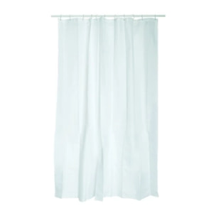 Rideau de douche Polyester PUR 180x200cm QUALITE PREMIUM Blanc - Anneaux inclus MSV