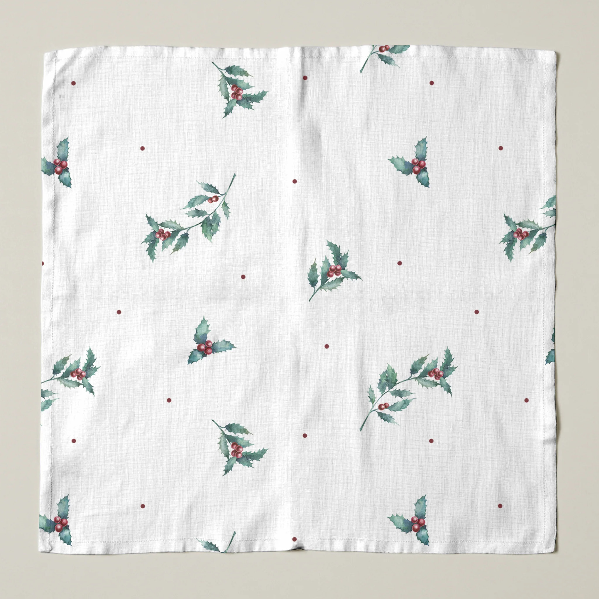 Serviettes pack 2 100% coton White Christmas 2