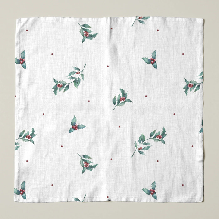 Serviette pack 2 100% coton White Christmas 2