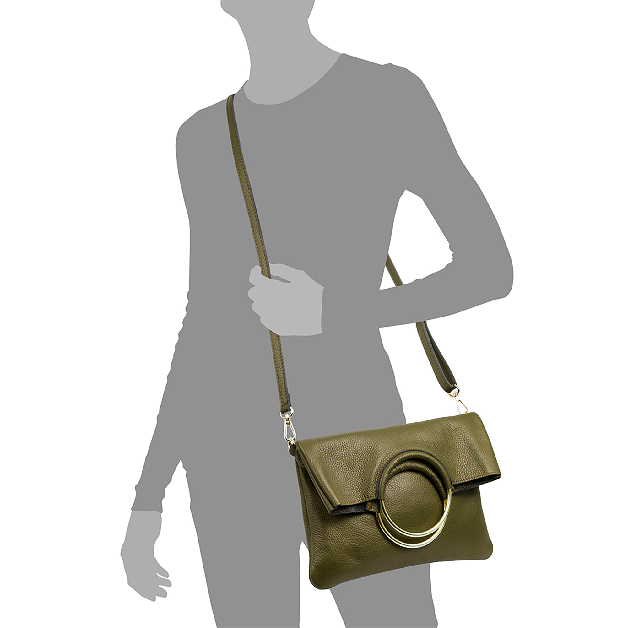 Corinna Borsa a tracolla Donna. Pelle autentica Dollaro