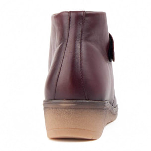 Botín De Cuña - Burdeos - Altura: 4 Cm