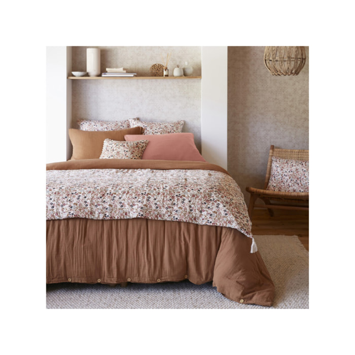 Lot de 2 Coussins 40 x 40 cm en Gaze de Coton avec Crochet - CAPUCINE