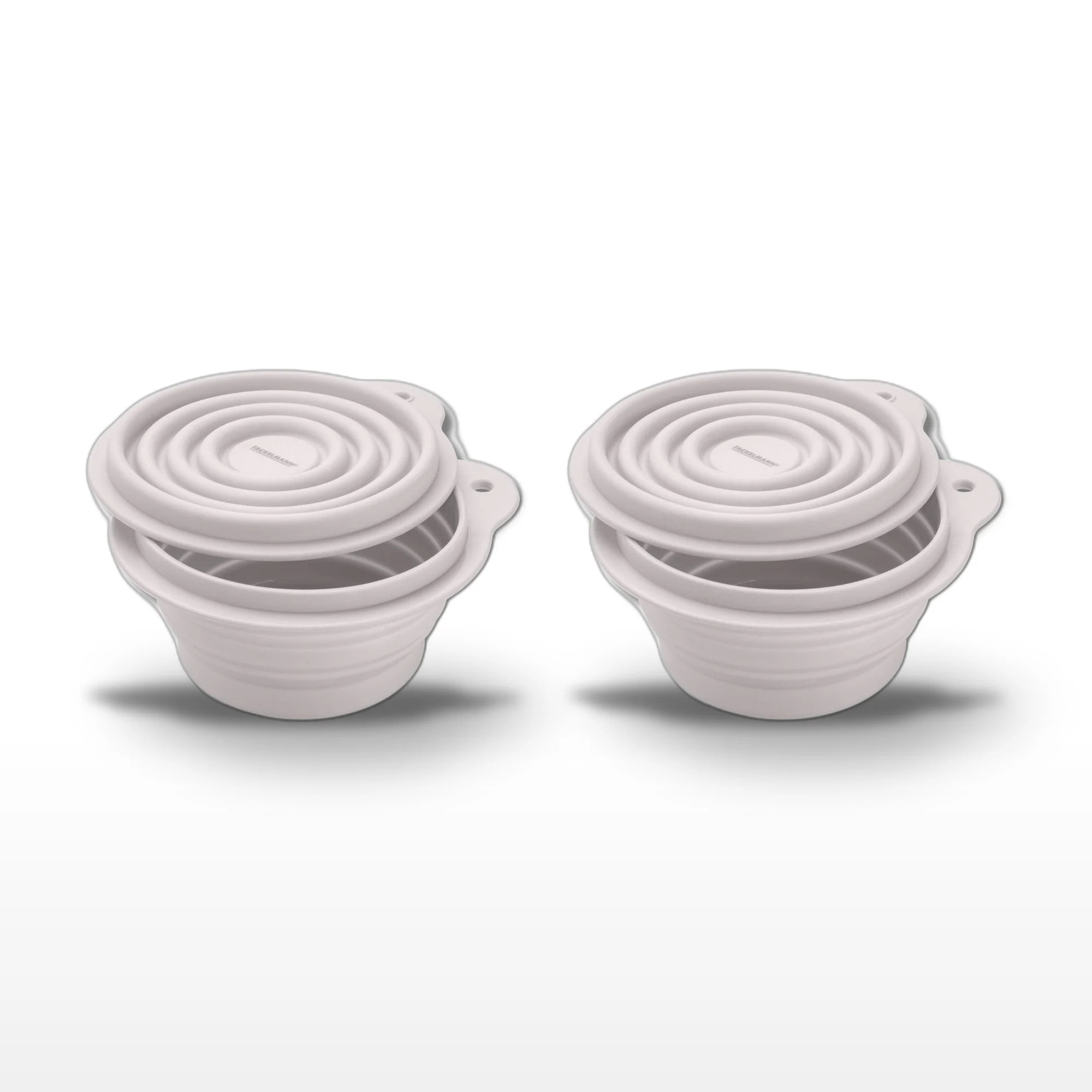 Lot de 2 Boîtes à Snacks Pliables en Silicone Blanc Fackelmann Storage