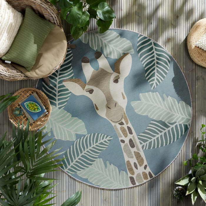 Tapis extérieur rond GIRAFE