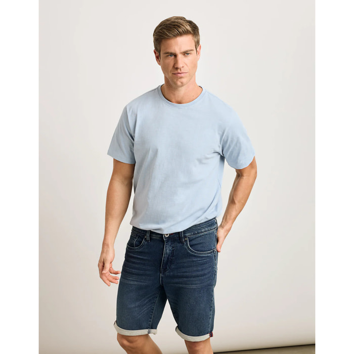 Camiseta Manga Corta Azul Celeste - Basili