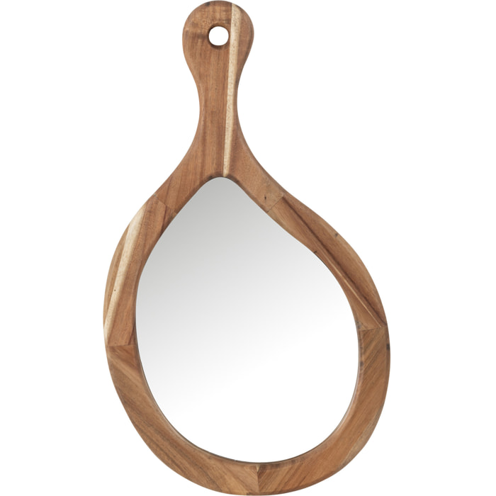 J-Line miroir Palette - bois/verre - naturel - small -  36 x 63 cm