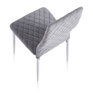 Pack 4 sillas de comedor Crossly Gris - Blanco