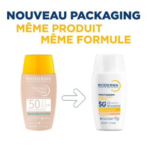 Photoderm Nude Touch - Soin Minéral Teinté Clair - Peaux Sensibles Mixtes/Grasses SPF50+ 40 ml
