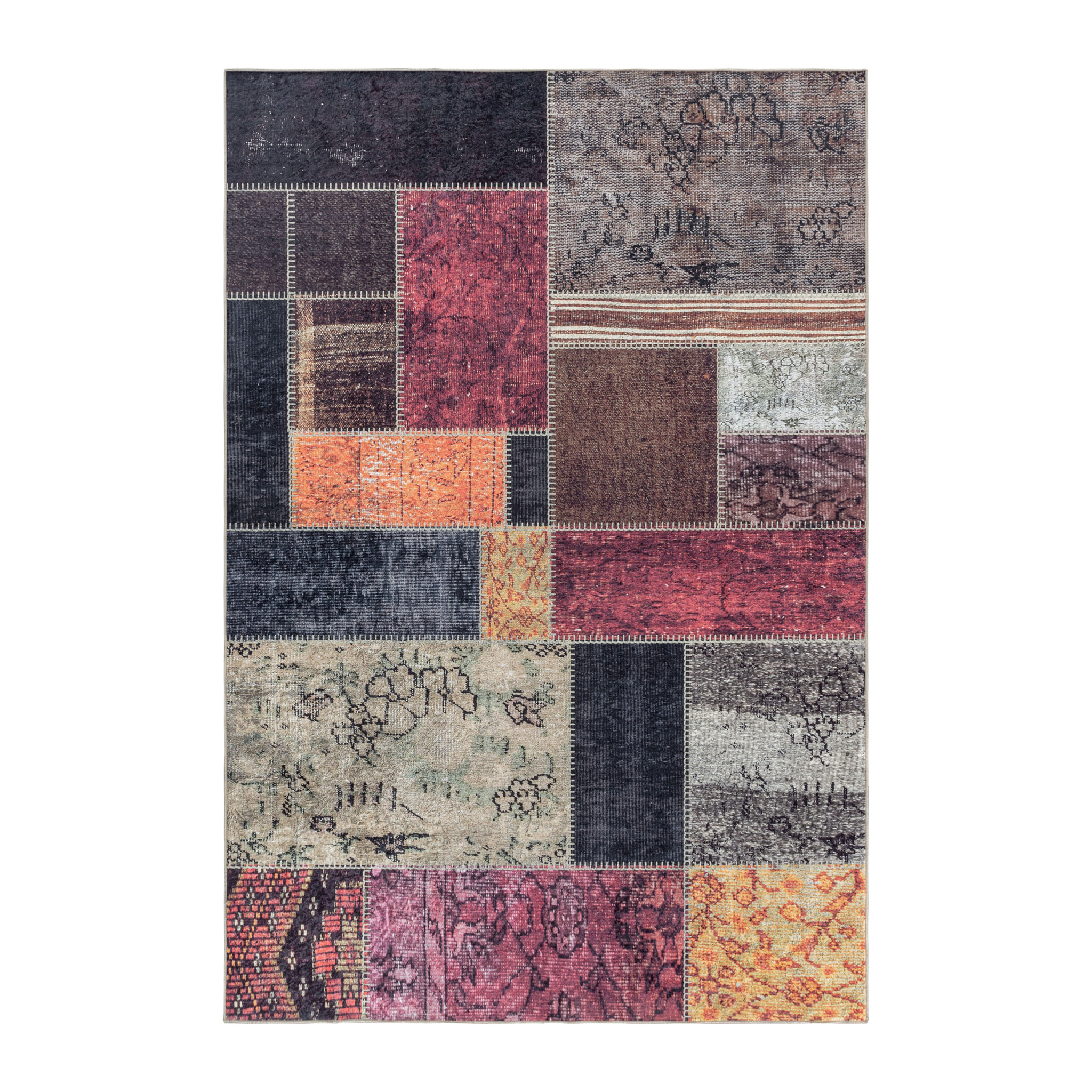 FIESTA - Tapis patchwork multicolore