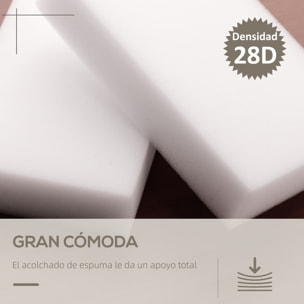 HOMCOM Reposapiés Otomano Giratorio Taburete Puff Redondo Tapizado en Piel Sintético de Estilo Moderno para Dormitorio Entrada Salón Ø45,5x44,5 cm Blanco