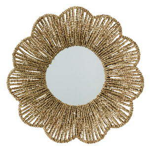 J-Line Miroir Mural - rotin - naturel