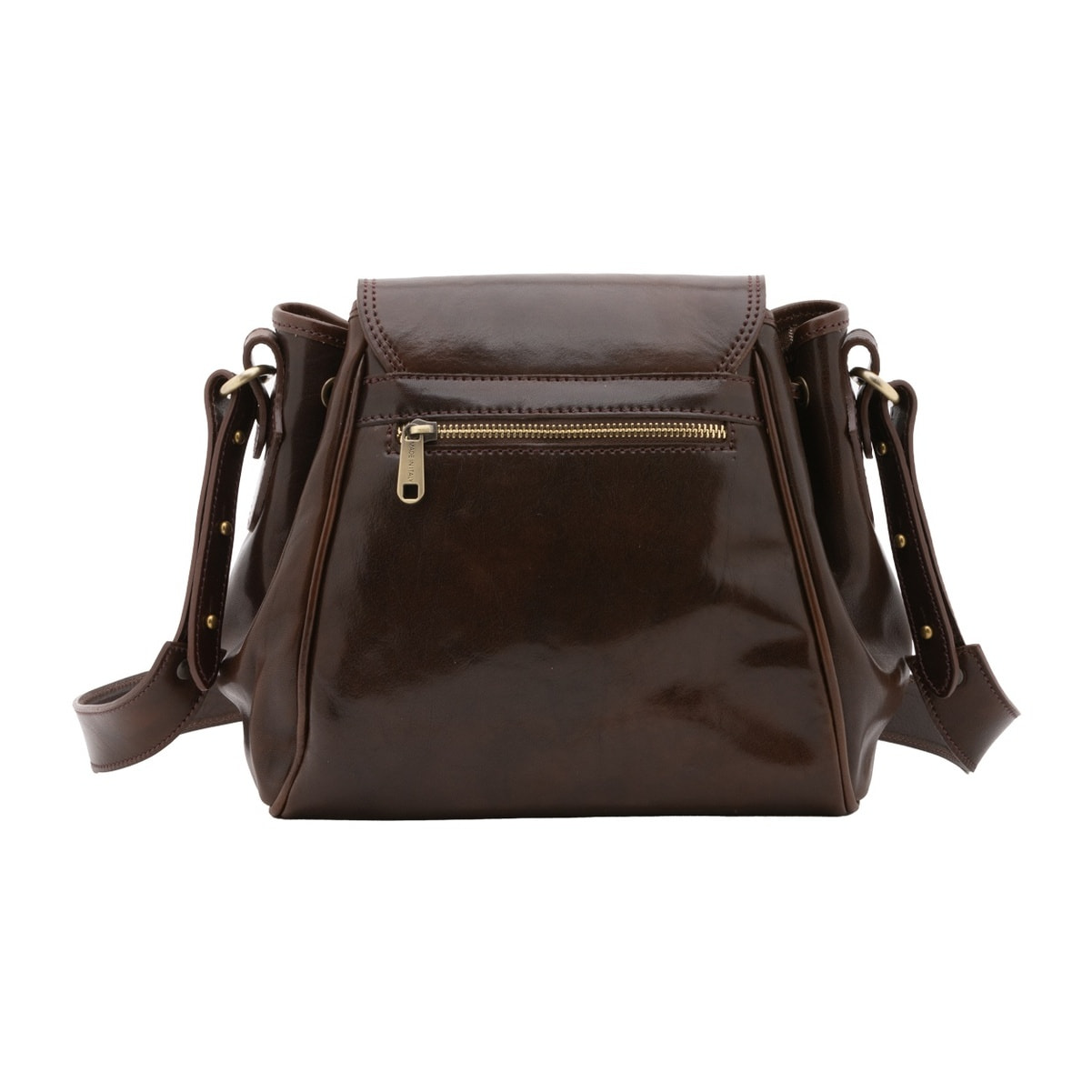 Borsa a secchiello da donna - Modello False - Vera pelle - 24.0 x 24.0 x 14.0 cm