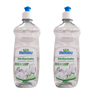 Pack 2x Abrillantador Lavavajillas Mimidu ECO 500 ml
