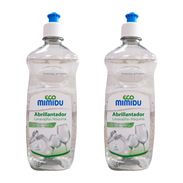 Pack 2x Abrillantador Lavavajillas Mimidu ECO 500 ml
