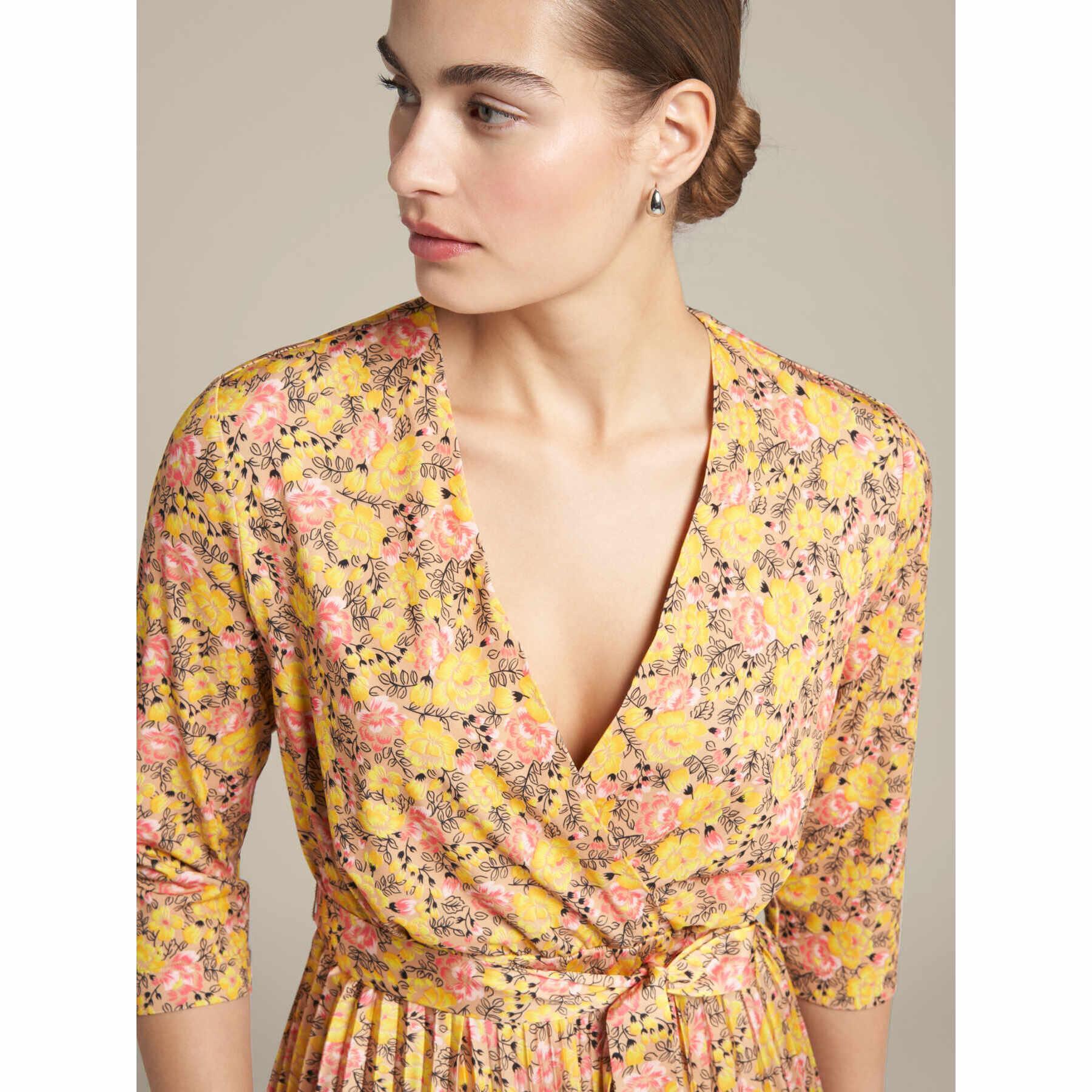 Elena Mirò - Vestido largo floral - Amarillo