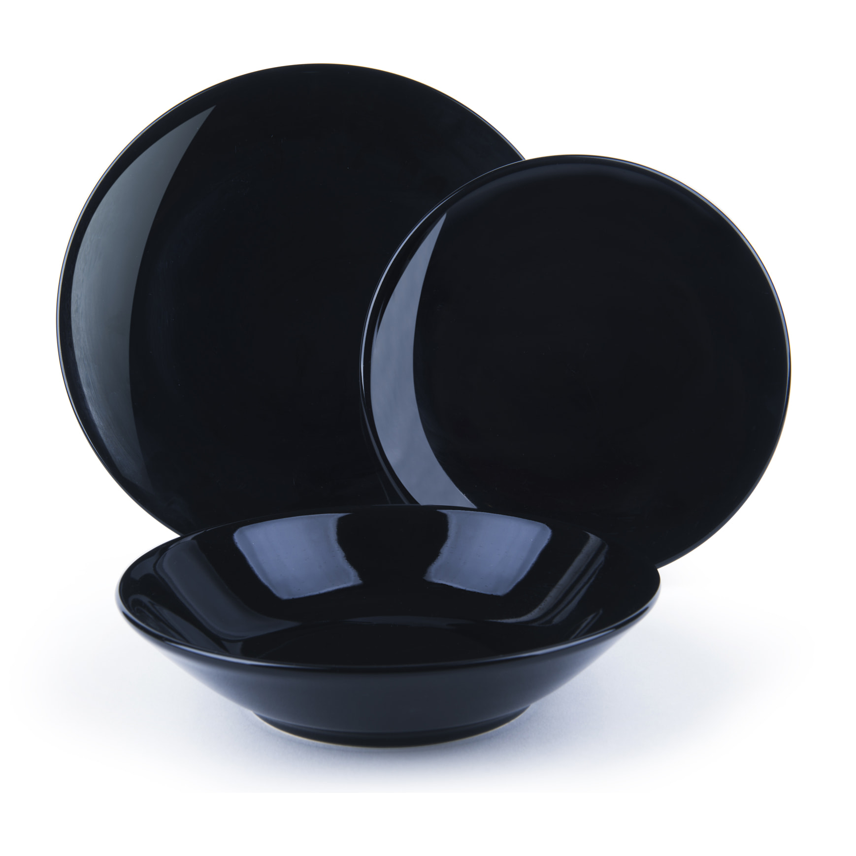 Service de table 18 pièces Excelsa – Fashion Black, Céramique Noir