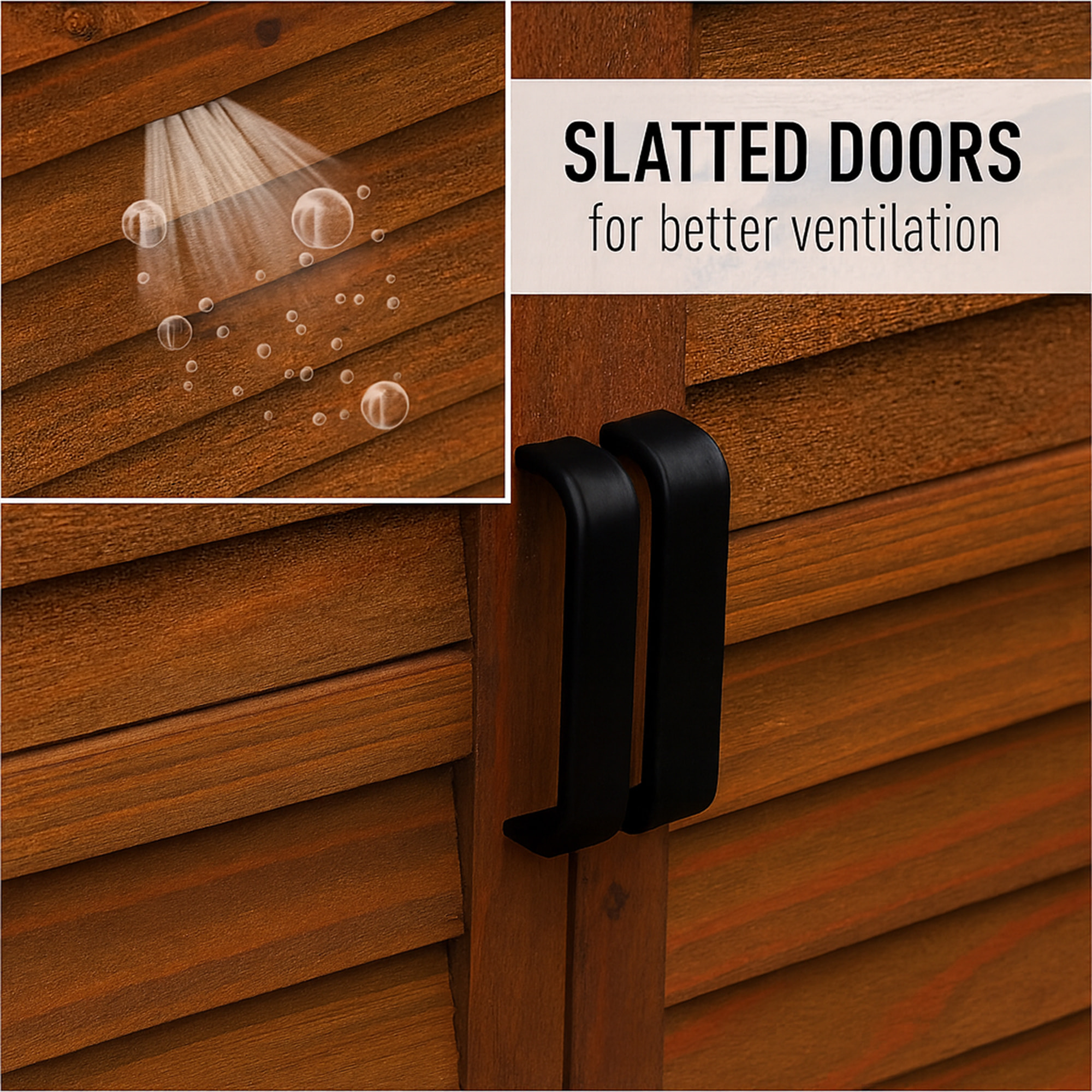 Arborea - Armadietto da Giardino 87x96,5x46,5 cm 2 Ante in Legno di Abete per Attrezzi