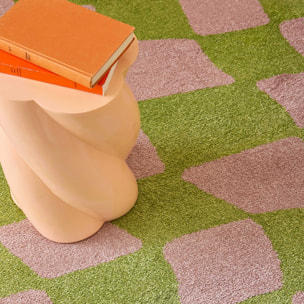 GROOVY - Tapis rétro coloré style seventies - Confortable et moelleux - Vert