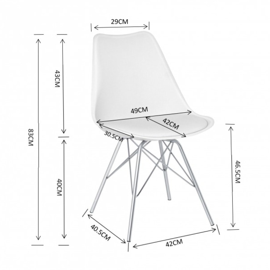 Chaise Epura blanc X4